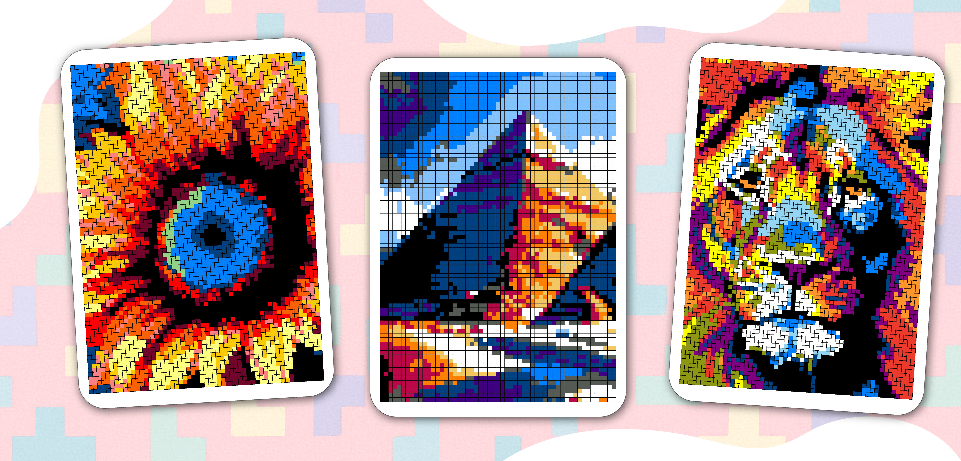 Color by Number pixel art coloring page sample – Fibo Nix Book