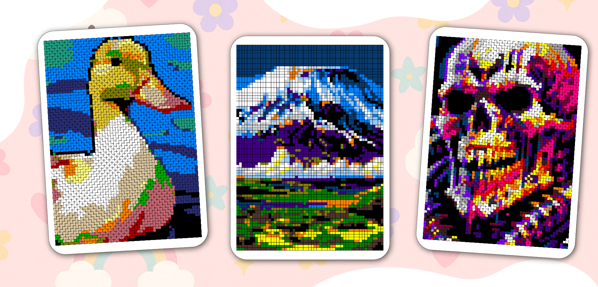 Color by Number pixel art coloring page sample – Fibo Nix Book