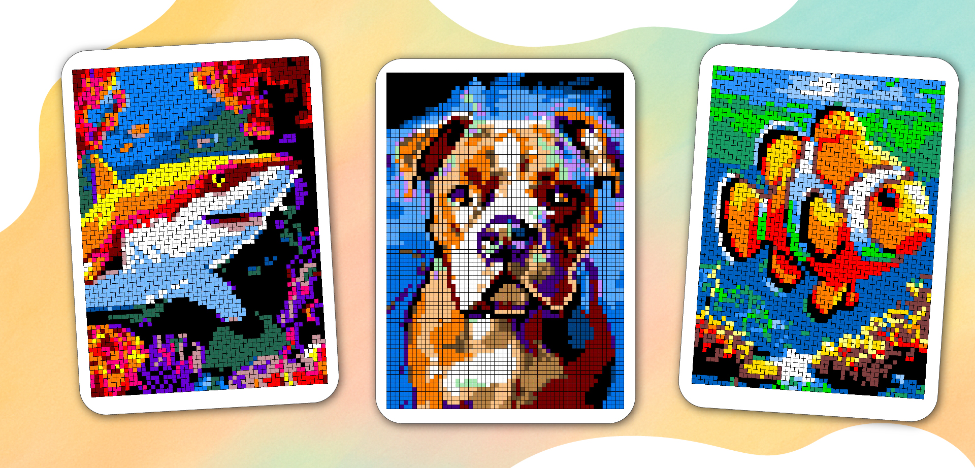 Color by Number pixel art coloring page sample – Fibo Nix Book