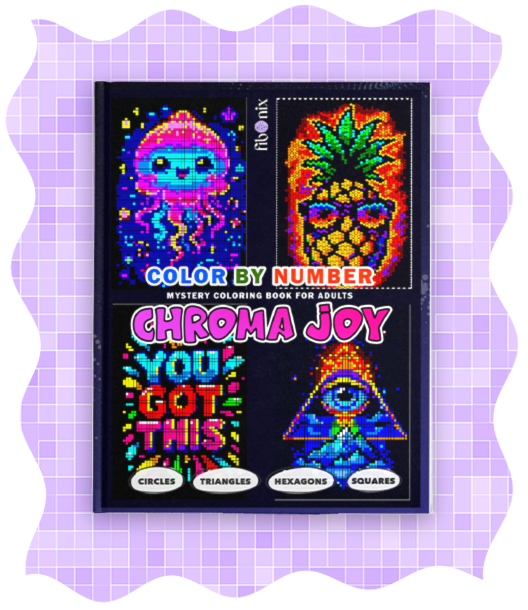chroma joy color by number coloring book fibo nix