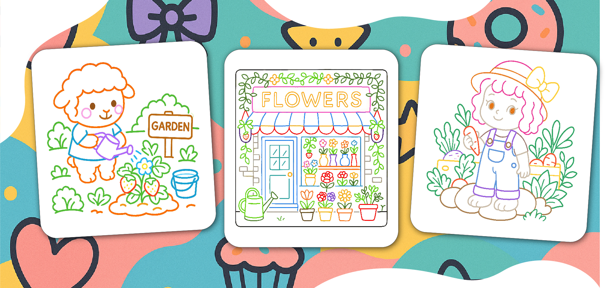 Cozy and Cute Color by Line Coloring Book – unique outlined coloring for kids and adults