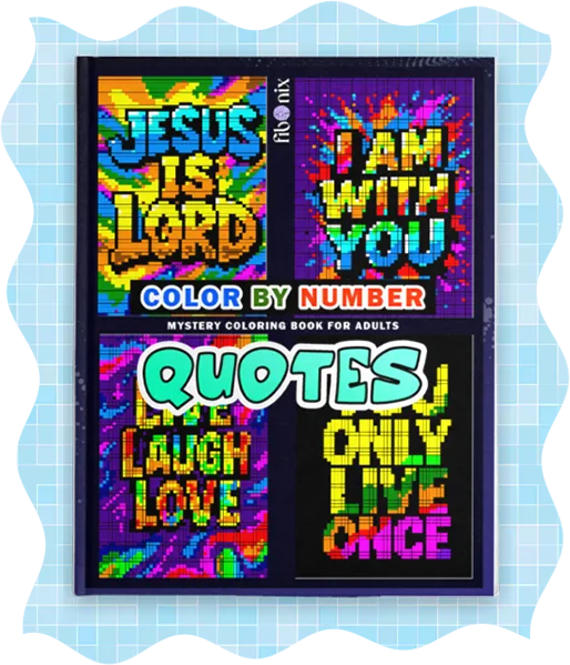 pixel art quotes color by number coloring book fibo nix