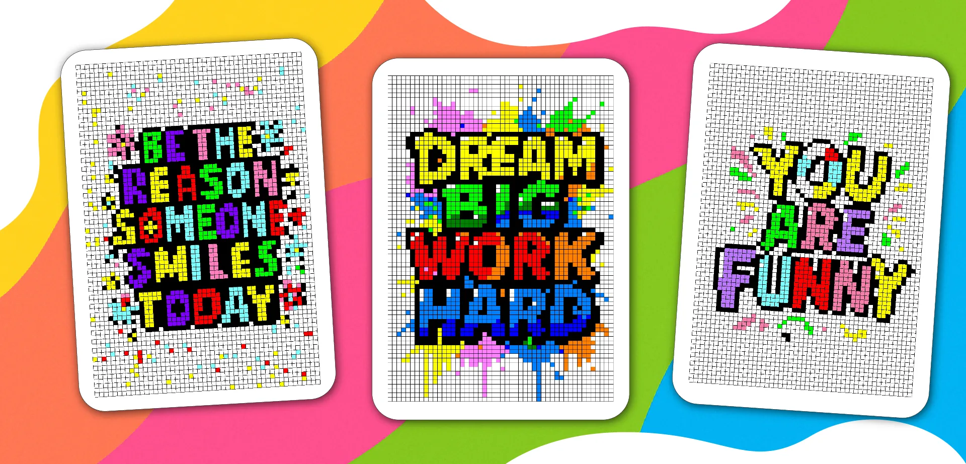 quotes color by number coloring book pixel fibo nix
