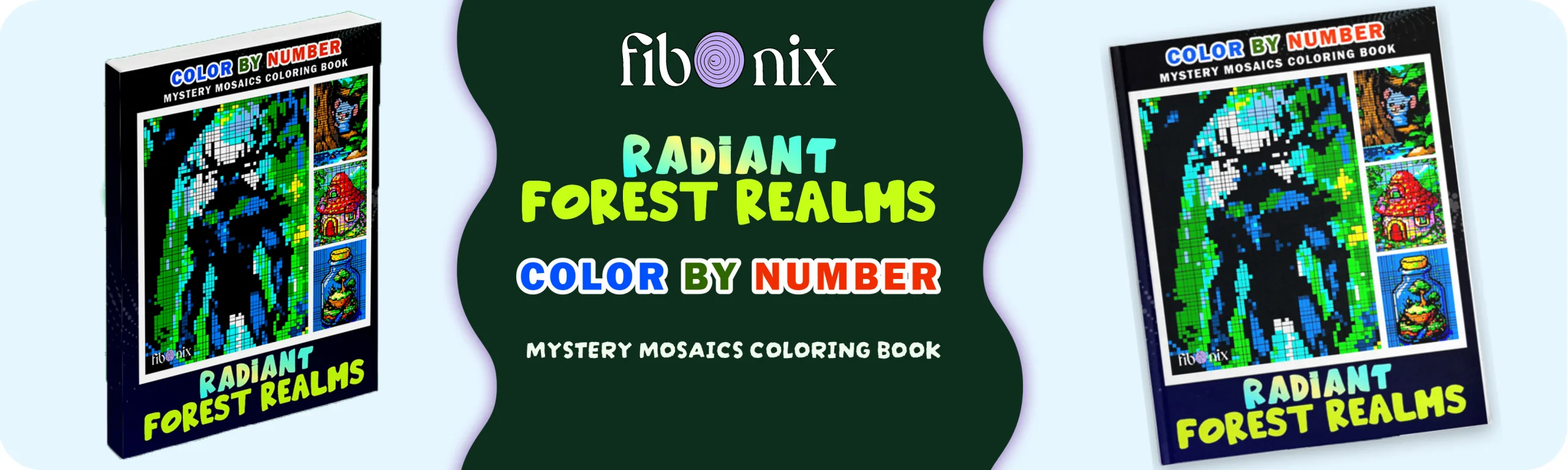 radiant forest realms fairy color by number
