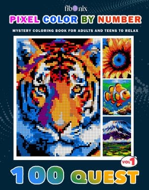 Pixel Color By Number 100 Quest Vol 1